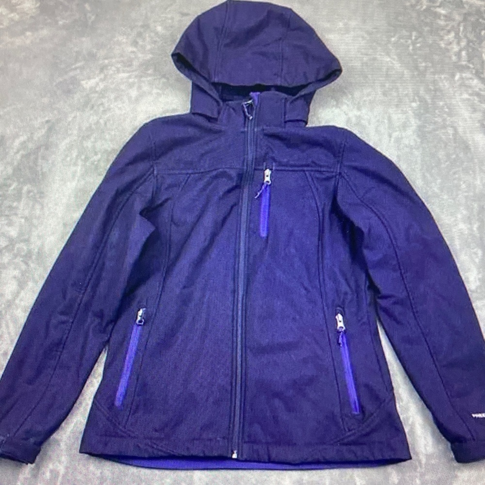 Free Country Purple Hooded Softshell Rain Jacket
